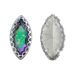 Ghost Light Navette Shape High-Quality Glass Sew-on Nest Hollow Claw Rhinestones WholesaleRhinestone