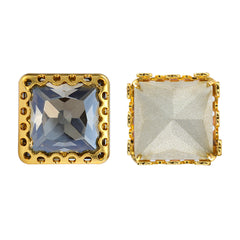 Satin Princess Square Shape High-Quality Glass Sew-on Nest Hollow Claw Rhinestones WholesaleRhinestone