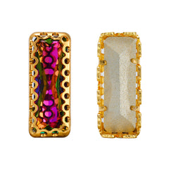 Volcano Princess Baguette Shape High-Quality Glass Sew-on Nest Hollow Claw Rhinestones WholesaleRhinestone