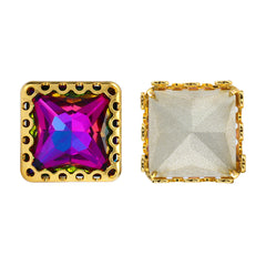 Volcano Princess Square Shape High-Quality Glass Sew-on Nest Hollow Claw Rhinestones WholesaleRhinestone