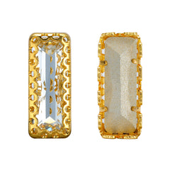 Crystal Princess Baguette Shape High-Quality Glass Sew-on Nest Hollow Claw Rhinestones WholesaleRhinestone