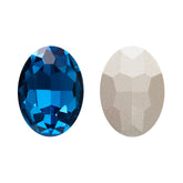 Indicolite Oval Shape High Quality Glass Pointed Back Fancy Rhinestones WholesaleRhinestone