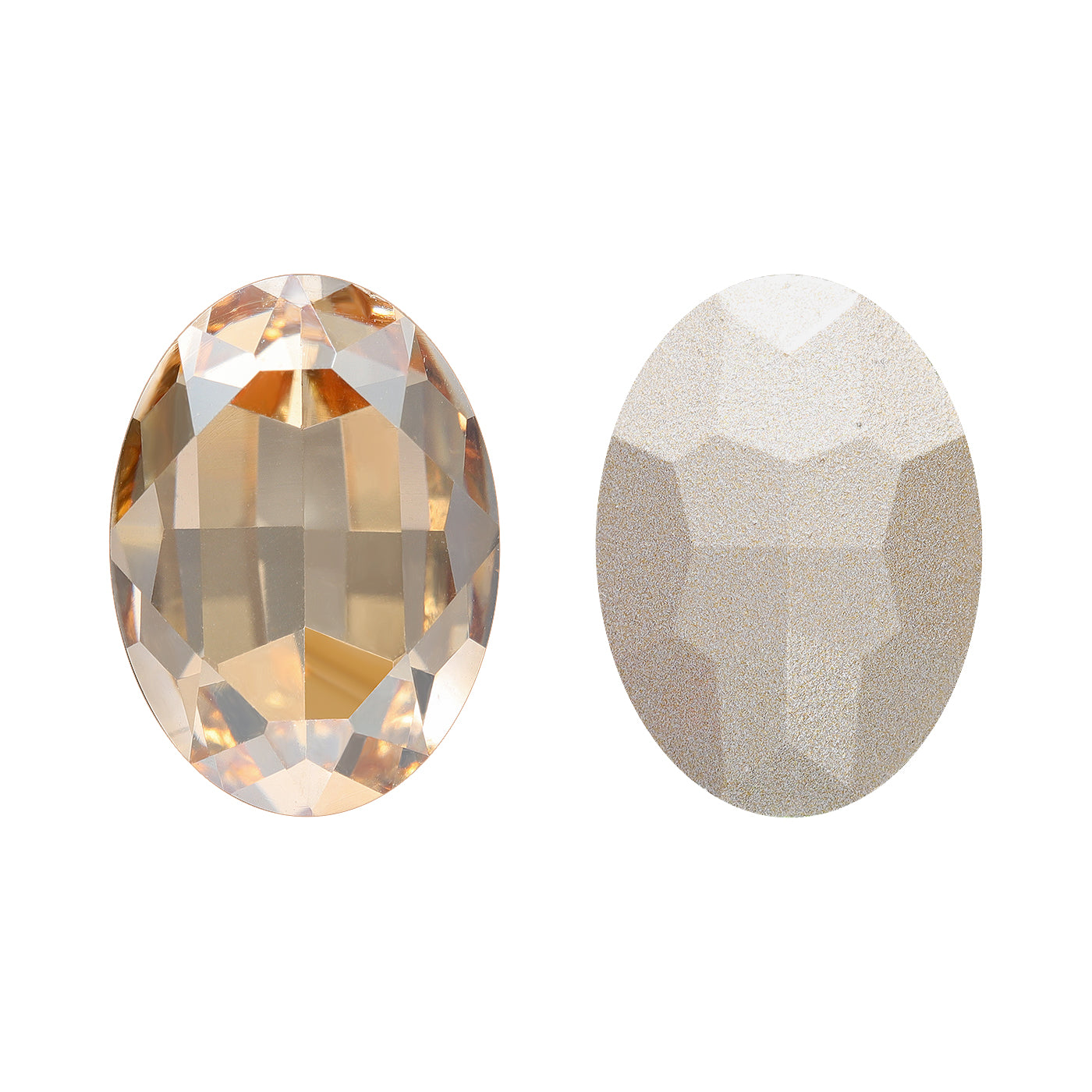 Golden Shadow Oval Shape High Quality Glass Pointed Back Fancy Rhinestones WholesaleRhinestone