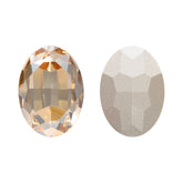 Golden Shadow Oval Shape High Quality Glass Pointed Back Fancy Rhinestones WholesaleRhinestone