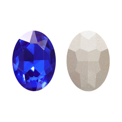 Sapphire Oval Shape High Quality Glass Pointed Back Fancy Rhinestones WholesaleRhinestone