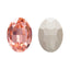 Light Peach Oval Shape High Quality Glass Pointed Back Fancy Rhinestones