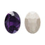 Ametyst oval form af høj kvalitet af høj kvalitet pegede tilbage fancy rhinestones