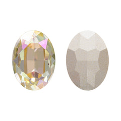 Luminous Green Oval Shape High Quality Glass Pointed Back Fancy Rhinestones WholesaleRhinestone