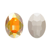 Metallic Sunshine Oval Shape High Quality Glass Pointed Back Fancy Rhinestones WholesaleRhinestone