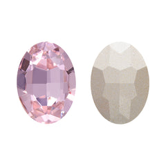 Light Rose Oval Shape High Quality Glass Pointed Back Fancy Rhinestones WholesaleRhinestone