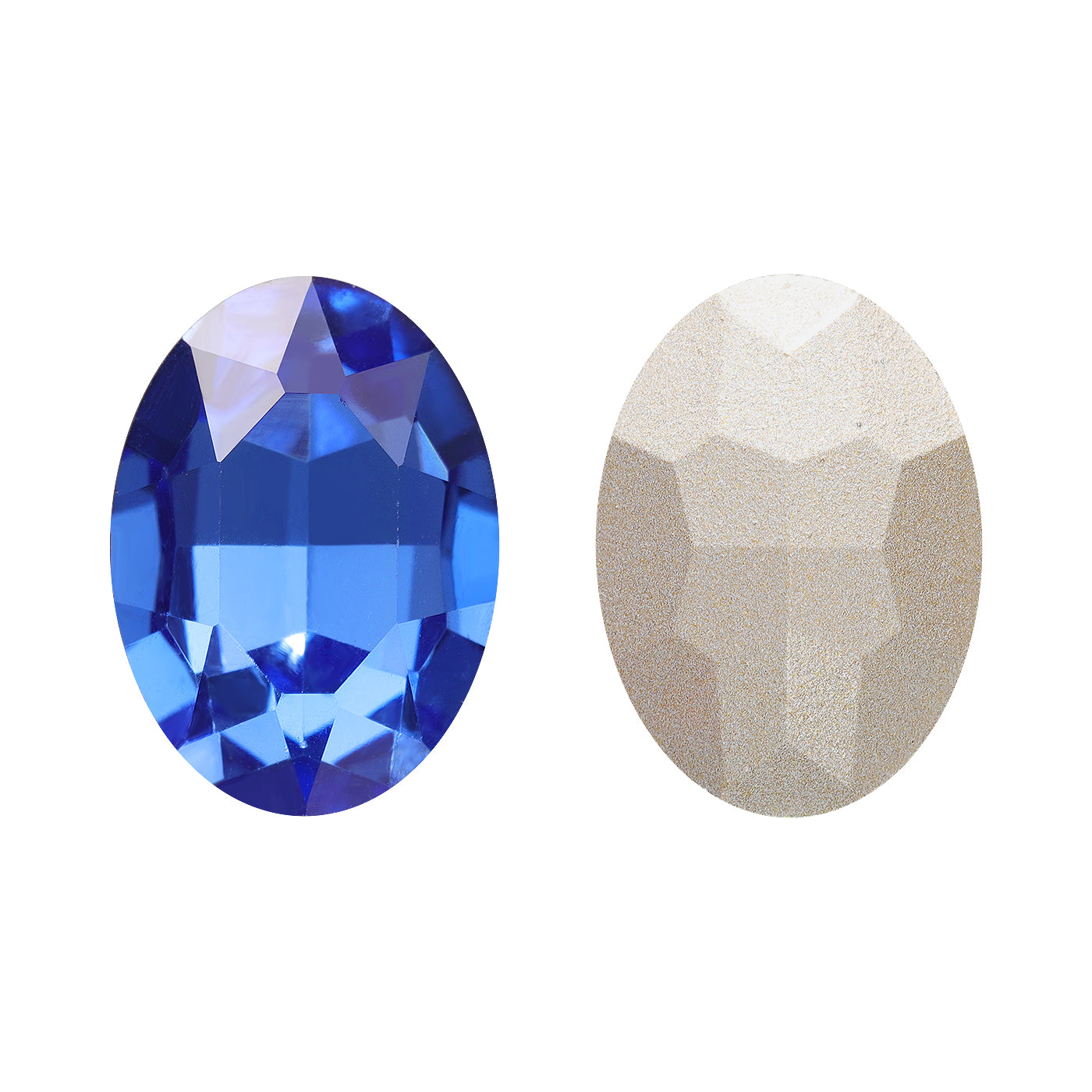 Light Sapphire Oval Shape High Quality Glass Pointed Back Fancy Rhinestones WholesaleRhinestone