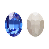 Light Sapphire Oval Shape High Quality Glass Pointed Back Fancy Rhinestones WholesaleRhinestone