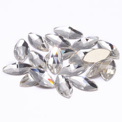 Crystal Navette Shape High Quality Glass Beveled Flat Back Rhinestones WholesaleRhinestone