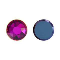 Violet Blue XIRIUS Round Shape High Quality Glass Beveled Flat Back Rhinestones WholesaleRhinestone