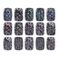 Mixed Colors Cushion Rectangle Shape Hematite Plated High-Quality Sew-on Alloy Charms Inlaid Cubic Zirconia WholesaleRhinestone
