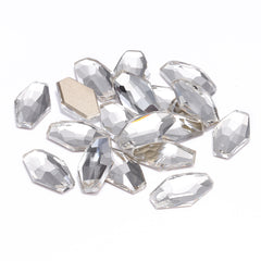 Crystal Hexagon Shape High Quality Glass Beveled Flat Back Rhinestones WholesaleRhinestone