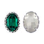 Emerald Oval Shape High-Quality Glass Sew-on Nest Hollow Claw Rhinestones WholesaleRhinestone