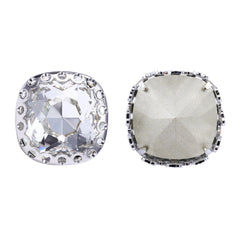 Crystal Cushion Square Shape High-Quality Glass Sew-on Nest Hollow Claw Rhinestones WholesaleRhinestone