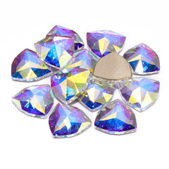 Crystal AB Trilliant Shape High Quality Glass Beveled Flat Back Rhinestones WholesaleRhinestone