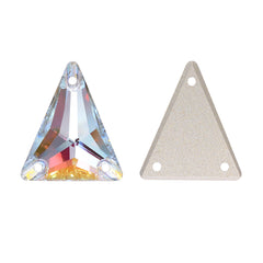 Slim Triangle Shape Light Crystal AB High Quality Glass Sew-on Rhinestones WholesaleRhinestone