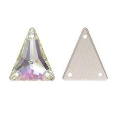 Slim Triangle Shape Luminous Green High Quality Glass Sew-on Rhinestones WholesaleRhinestone