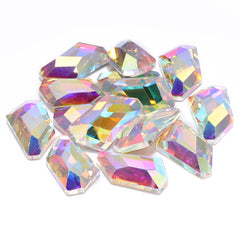 Crystal AB De-Art Shape High Quality Glass Beveled Flat Back Rhinestones WholesaleRhinestone