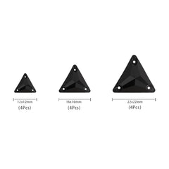 Mixed Sizes Jet Triangle Shape High Quality Glass Sew-on Rhinestones WholesaleRhinestone