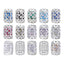 Mixed Colors Cushion Rectangle Shape Silver Plated High-Quality Sew-on Alloy Charms Inlaid Cubic Zirconia WholesaleRhinestone