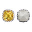 Light Topaz Cushion Square Shape High-Quality Glass Sew-on Nest Hollow Claw Rhinestones WholesaleRhinestone