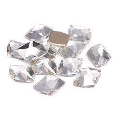 クリスタルコスミックシェイプ高品質のガラスベベルフラットバックラインストーン