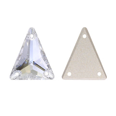Slim Triangle Shape Silver Shade High Quality Glass Sew-on Rhinestones WholesaleRhinestone