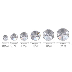 Mixed Sizes Crystal Rivoli Shape High Quality Glass Sew-on Rhinestones WholesaleRhinestone