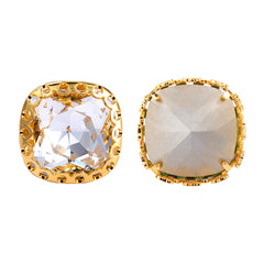 Crystal Cushion Square Shape High-Quality Glass Sew-on Nest Hollow Claw Rhinestones WholesaleRhinestone