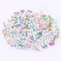 Eri värit Rainbow Effect Maapähkinä helmet muotoilevat lasin siemenhelmiä