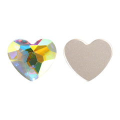 Crystal AB Heart Shape High Quality Glass Beveled Flat Back Rhinestones WholesaleRhinestone