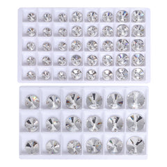 Mixed Sizes Crystal Rivoli Shape High Quality Glass Sew-on Rhinestones WholesaleRhinestone