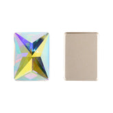 Crystal AB Rectangle Shape High Quality Glass Beveled Flat Back Rhinestones WholesaleRhinestone