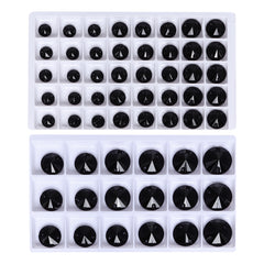 Mixed Sizes Jet Rivoli Shape High Quality Glass Sew-on Rhinestones WholesaleRhinestone