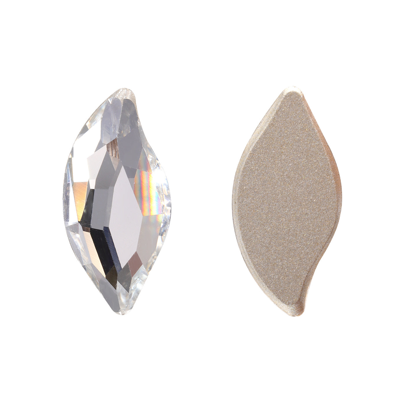 Crystal Diamond Leaf Shape High Quality Glass Beveled Flat Back Rhinestones WholesaleRhinestone