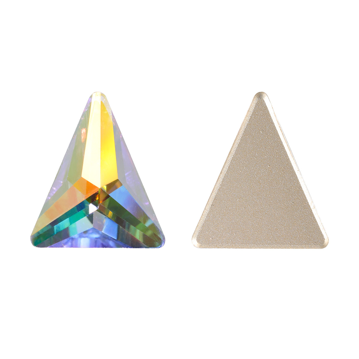 Crystal AB Derlta Shape High Quality Glass Beveled Flat Back Rhinestones WholesaleRhinestone