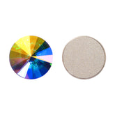 Crystal AB Rivoli Shape High Quality Glass Beveled Flat Back Rhinestones WholesaleRhinestone