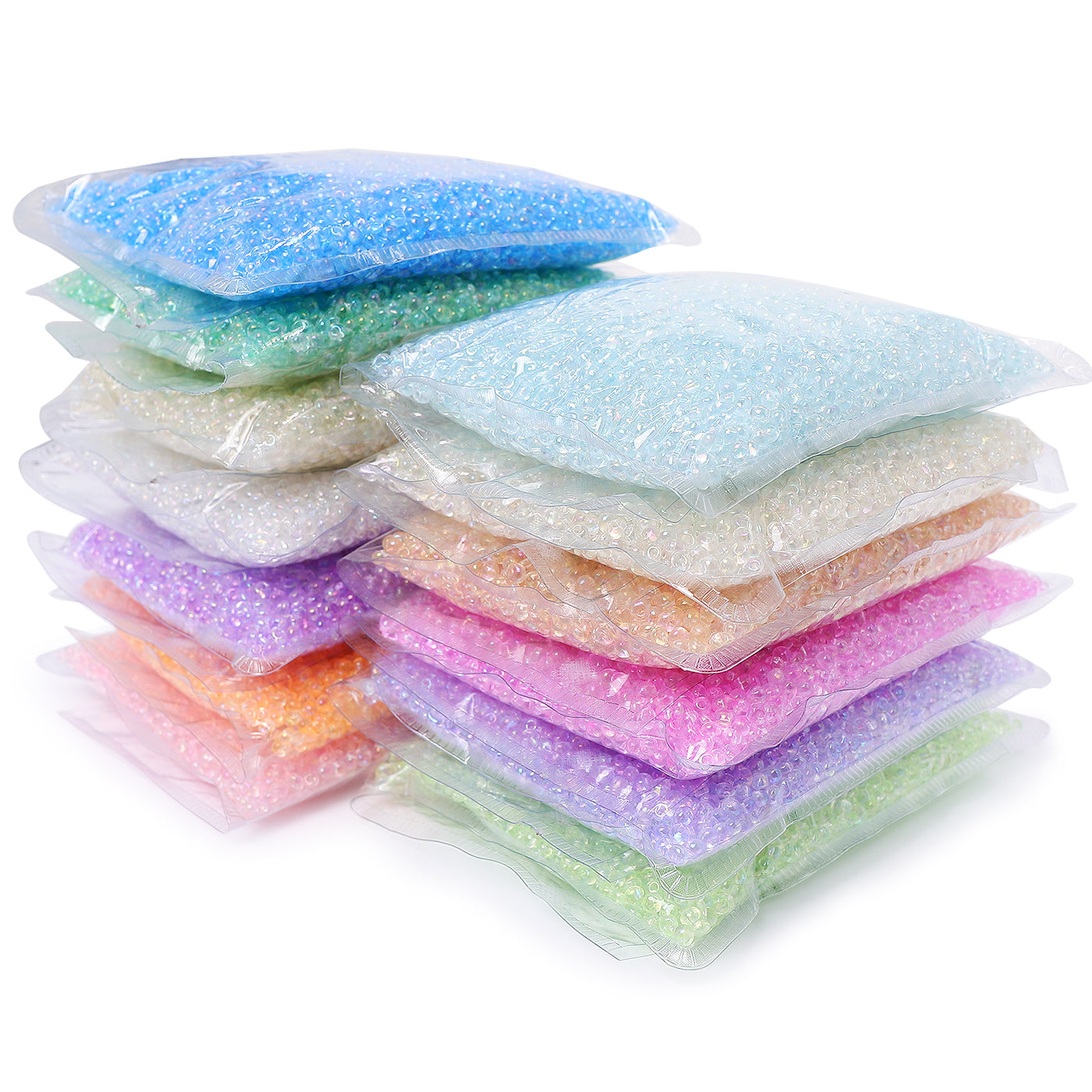 Various Colors Transparent AB Drop Shape Glass Seed Beads In Bulk Package WholesaleRhinestone