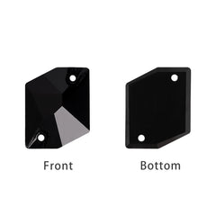 Mixed Sizes Jet Cosmic Shape High Quality Glass Sew-on Rhinestones WholesaleRhinestone