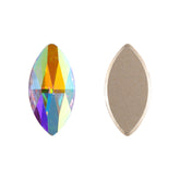 Crystal AB Navette Shape High Quality Glass Beveled Flat Back Rhinestones WholesaleRhinestone