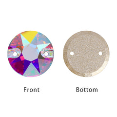Mixed Sizes Crystal AB XIRIUS Round Shape High Quality Glass Sew-on Rhinestones WholesaleRhinestone
