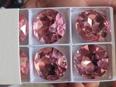 Light Rose Gemstone Flower Shape High Quality Glass Pointed Back Fancy Rhinestones WholesaleRhinestone