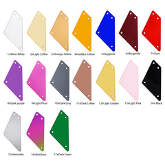 Ferde trapéz alakú multi színek akril varrott tükör a tánc jelmezhez