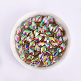 Maple leaves Shape Crystal AB Flat Back Fancy Rhinestones WholesaleRhinestone