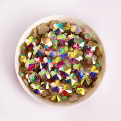 5 Leaf Plum blossom Shape Crystal AB Flat Back Fancy Rhinestones WholesaleRhinestone