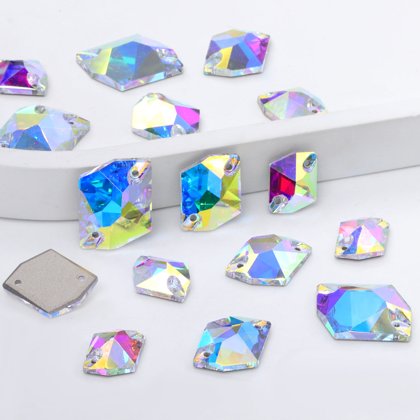 Mixed Sizes Crystal AB Cosmic Shape High Quality Glass Sew-on Rhinestones WholesaleRhinestone
